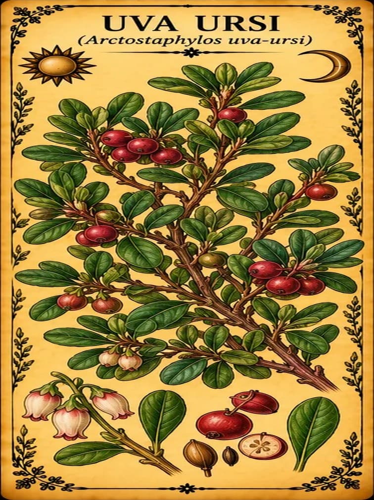 Botanical illustration of Uva Ursi