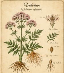 Botanical illustration of Valerian
