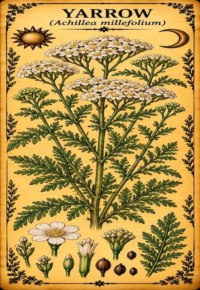 Botanical illustration of Yarrow