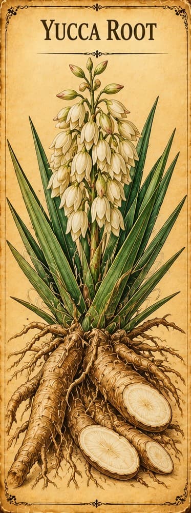 Botanical illustration of Yucca Root