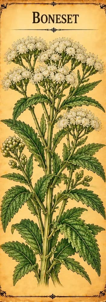 Botanical illustration of Boneset
