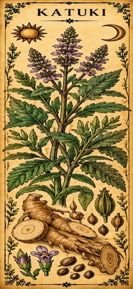 Botanical illustration of Katuki