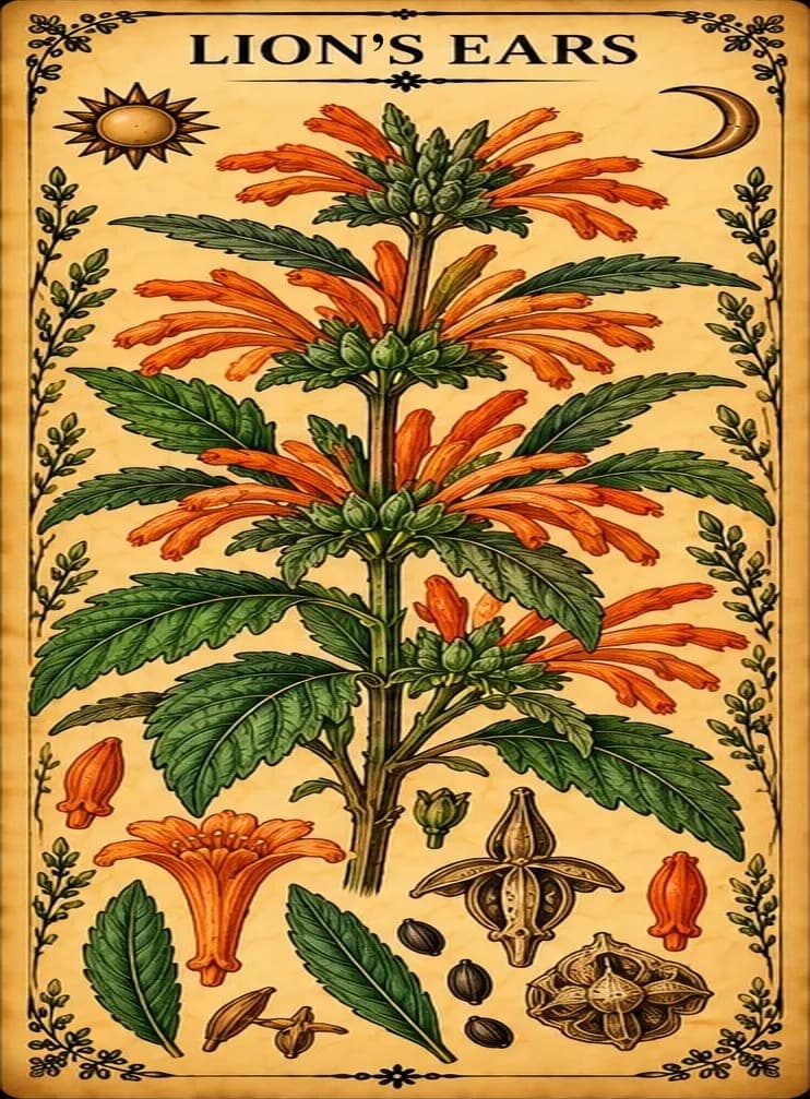 Botanical illustration of Lion's Ear